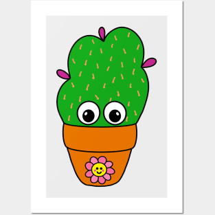 Cute Cactus Design #337: Cute Cactus In Terra Cotta Pot Posters and Art